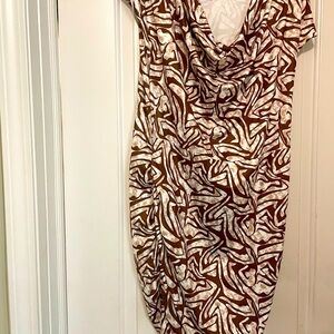 size 2x cow neck, mid length, dress